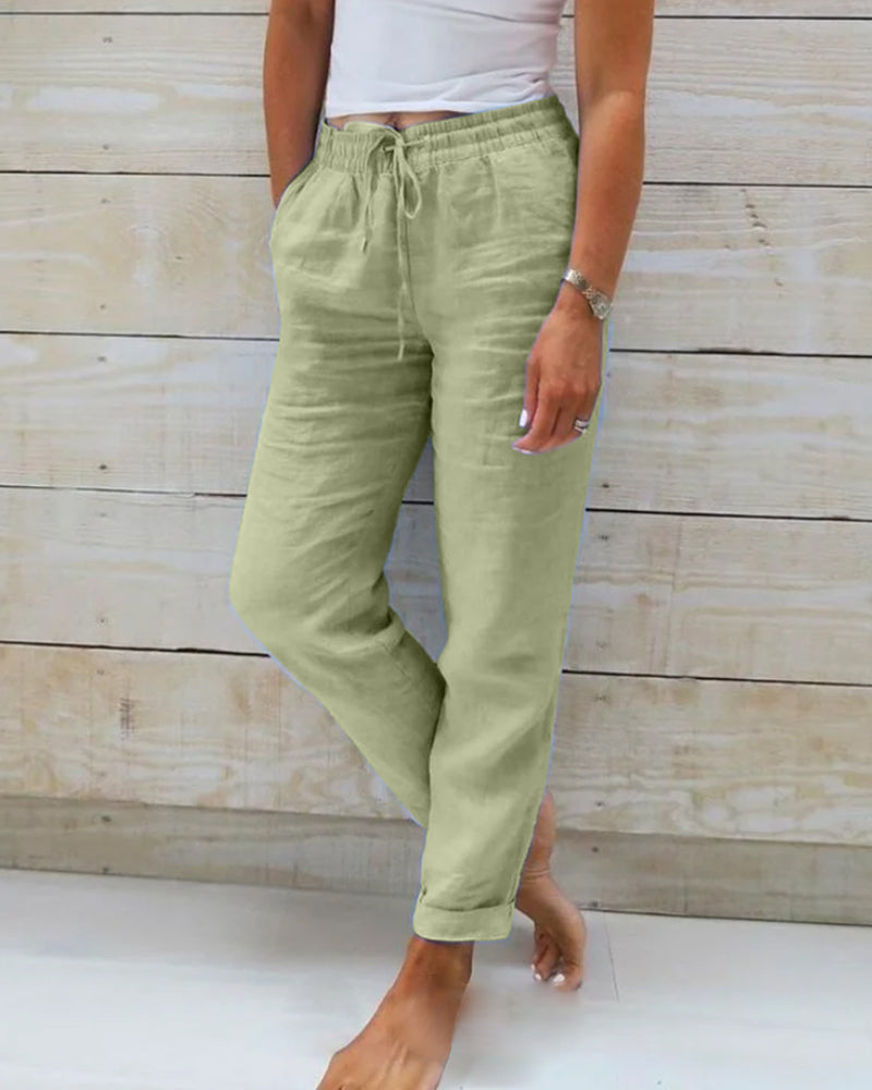 LIVIA™ | Airy Linen Pants with Stretch Comfort