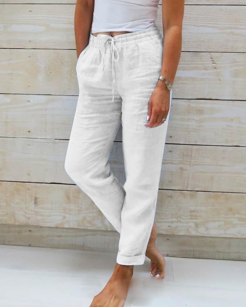LIVIA™ | Airy Linen Pants with Stretch Comfort