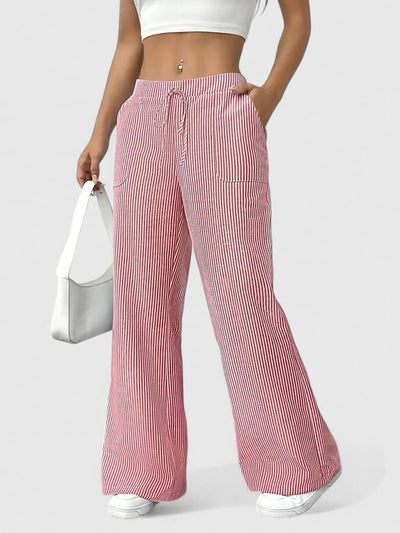 Dominique | Comfortable wide pants with elegant details