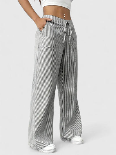 Dominique | Comfortable wide pants with elegant details