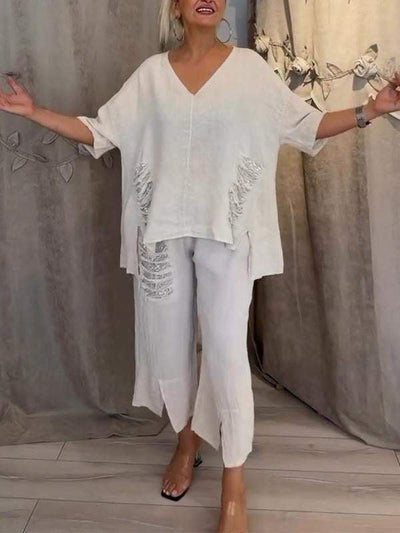 BIANCA | Two-Piece Summer Outfit with Natural Elegance and Floating Comfort