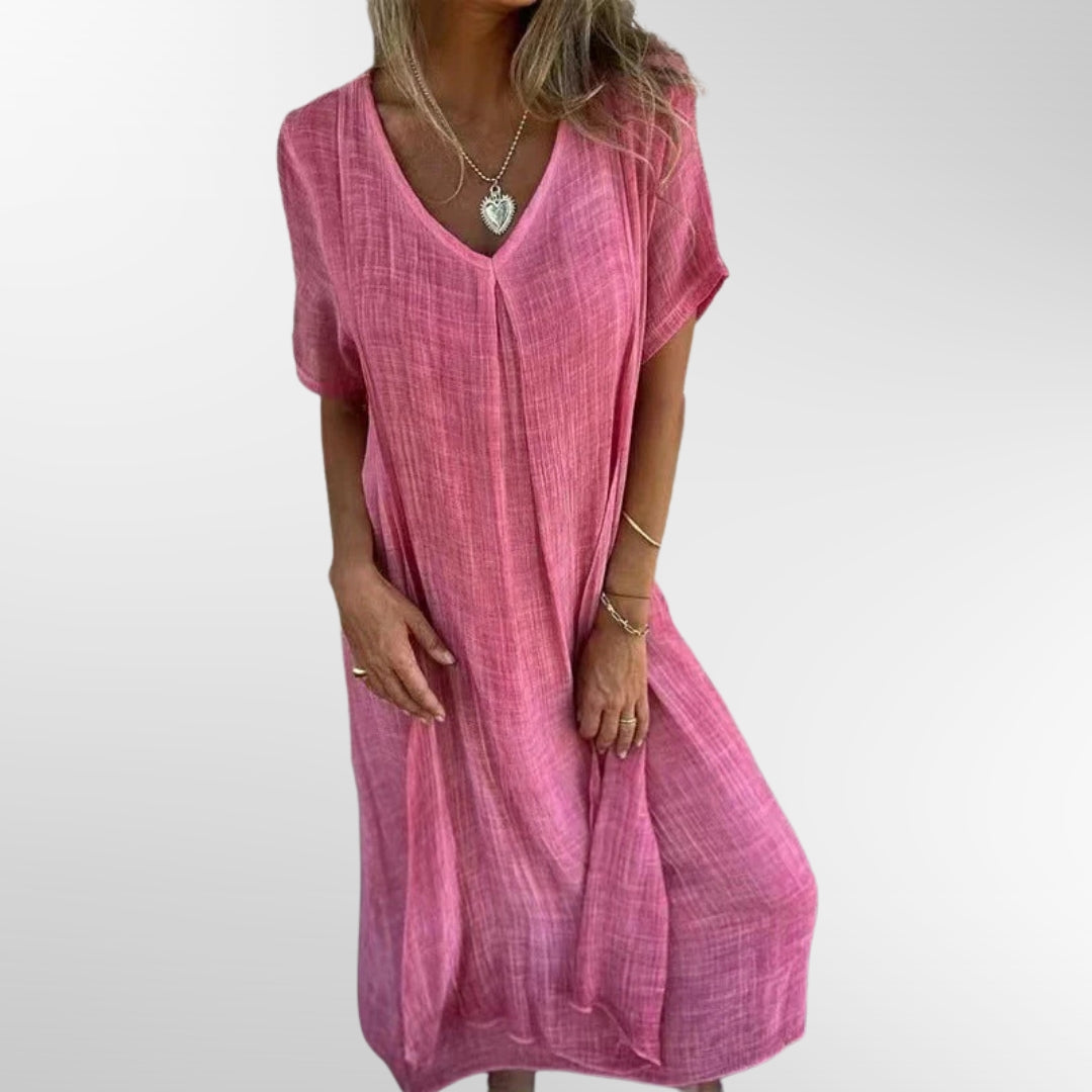 Fiona™ – Elegant Lightweight V-Neck Dress