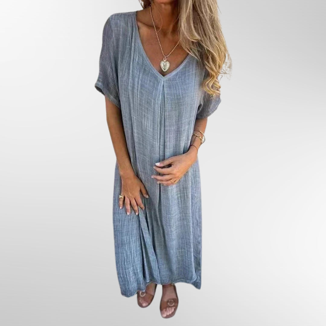 Fiona™ – Elegant Lightweight V-Neck Dress