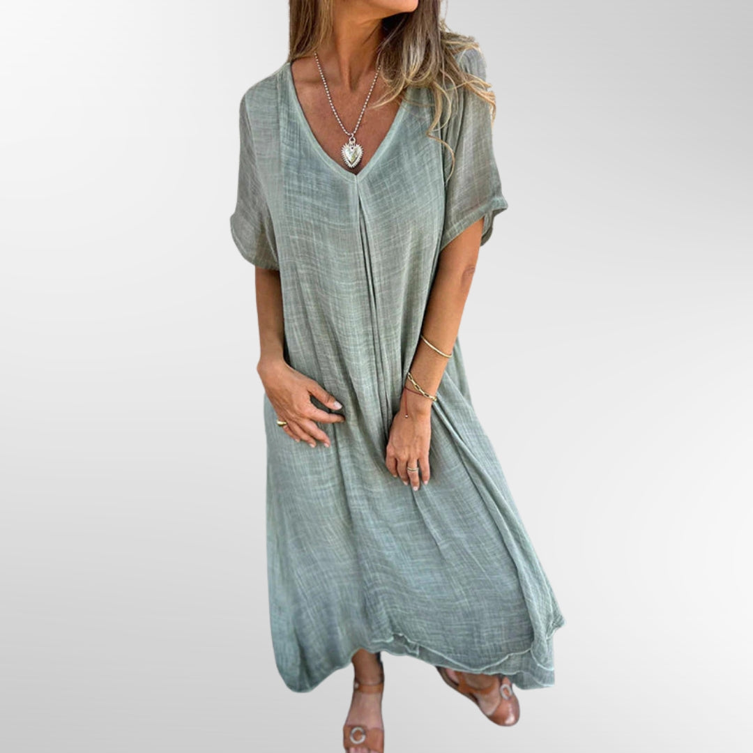 Fiona™ – Elegant Lightweight V-Neck Dress