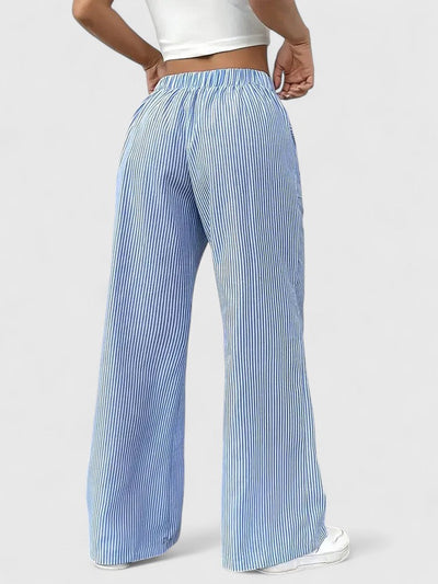Dominique | Comfortable wide pants with elegant details