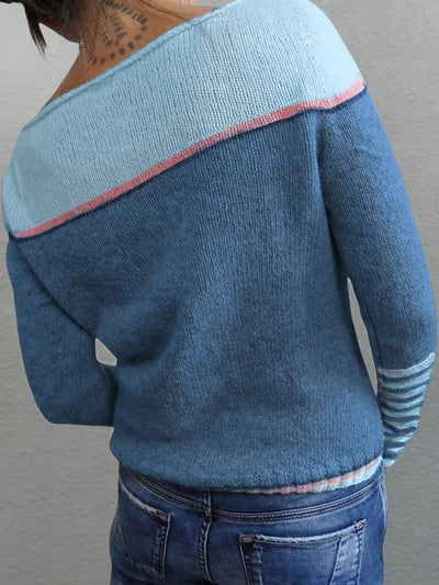 Katharina™ – Long Sleeve Striped Sweater