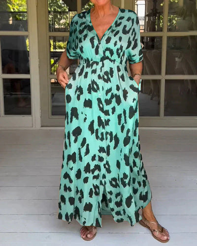Rachel™ | Leopard Print Maxi Dress