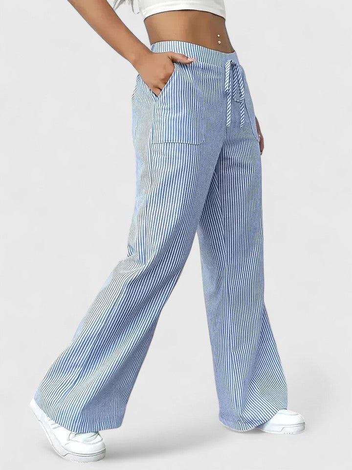Dominique | Comfortable wide pants with elegant details