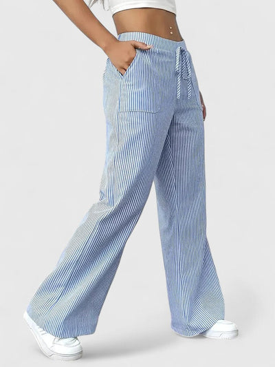 Dominique | Comfortable wide pants with elegant details