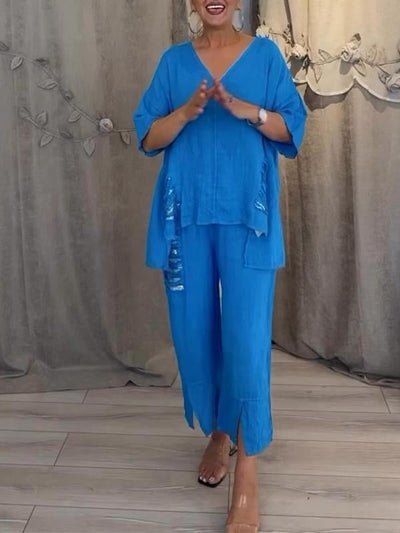 BIANCA | Two-Piece Summer Outfit with Natural Elegance and Floating Comfort