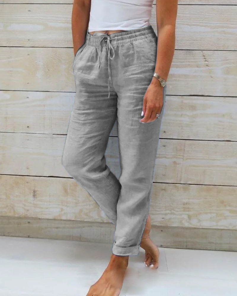 LIVIA™ | Airy Linen Pants with Stretch Comfort