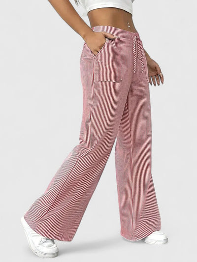 Dominique | Comfortable wide pants with elegant details