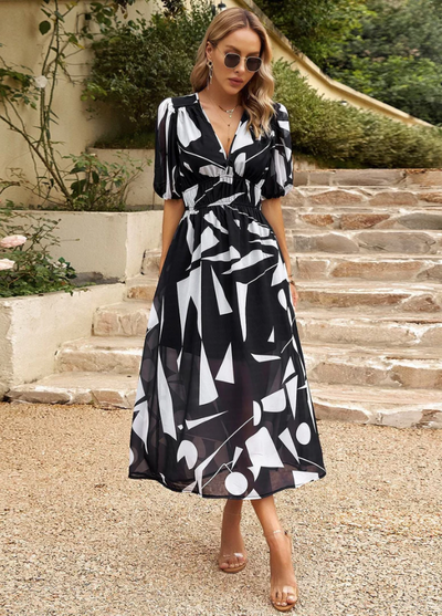 Merlin™ | Flattering Floral Midi Dress