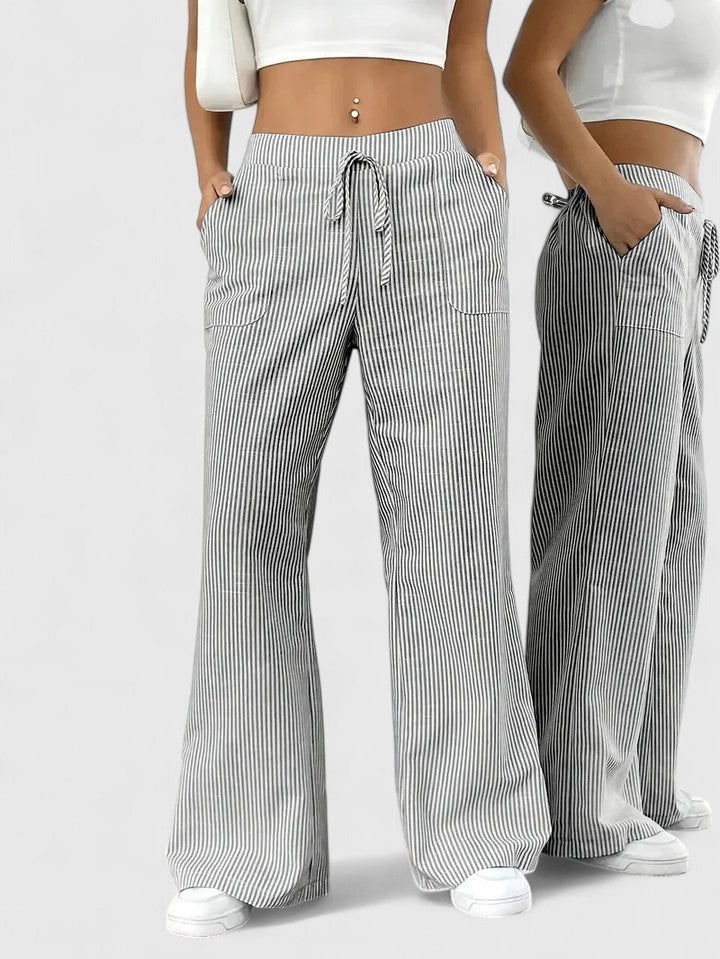 Dominique | Comfortable wide pants with elegant details