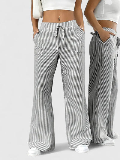 Dominique | Comfortable wide pants with elegant details