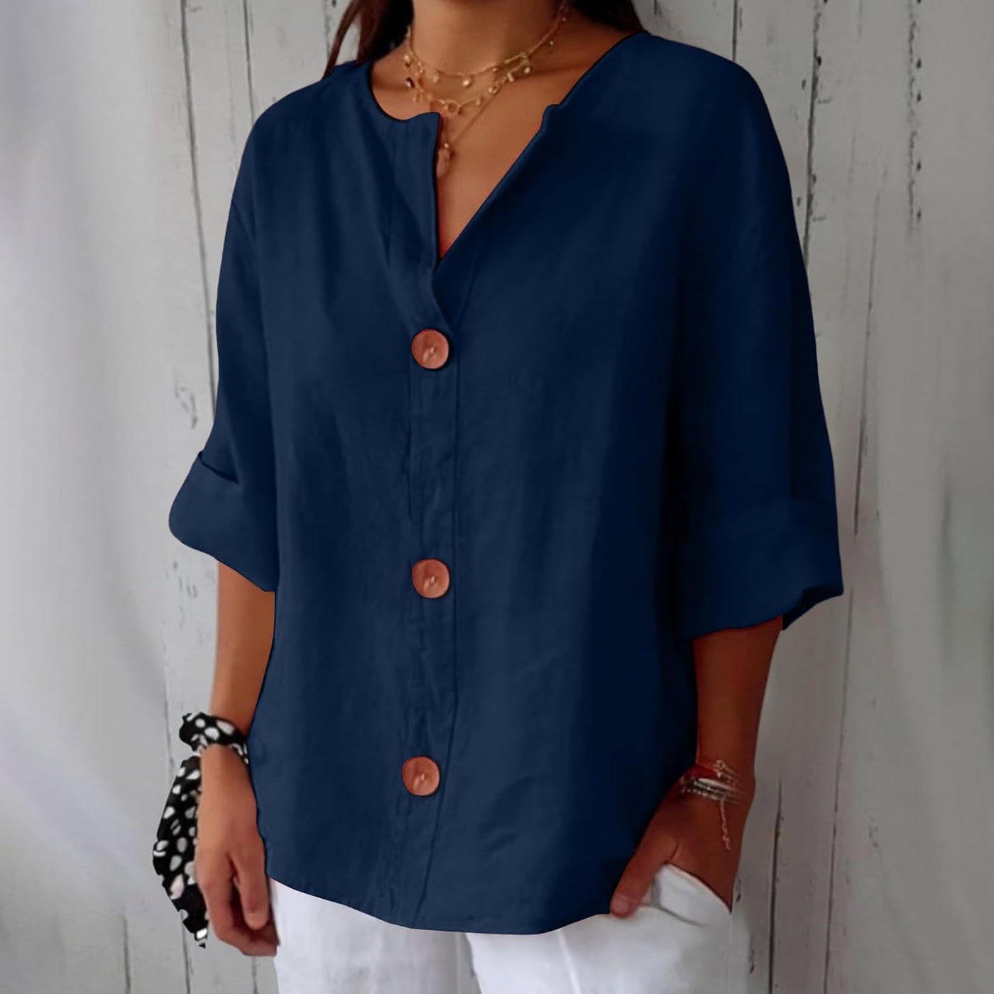 Sophie  - Casual Linen Blouse