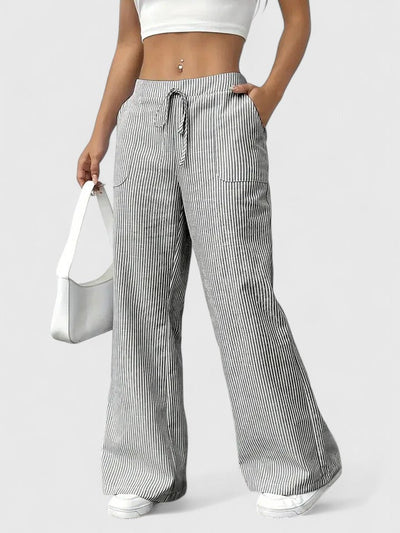 Dominique | Comfortable wide pants with elegant details