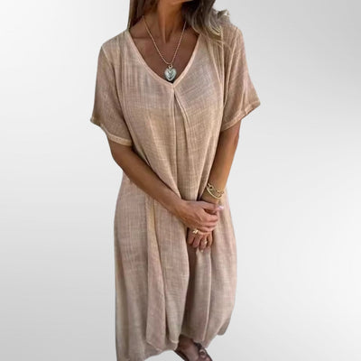 Fiona™ – Elegant Lightweight V-Neck Dress