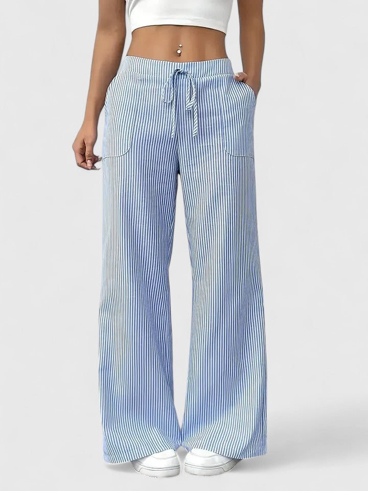 Dominique | Comfortable wide pants with elegant details