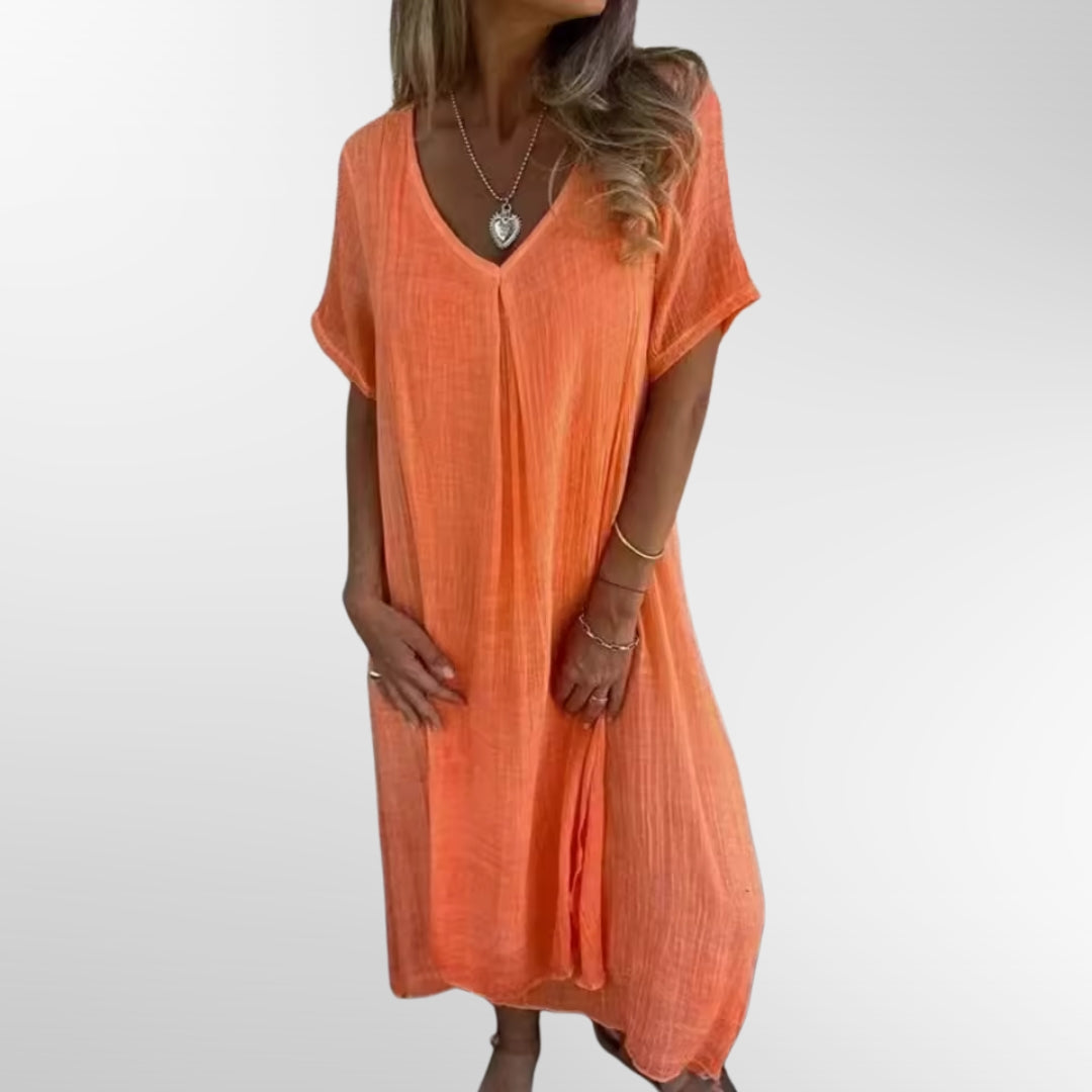 Fiona™ – Elegant Lightweight V-Neck Dress