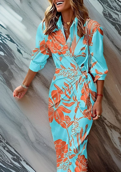 Everly™ | Elegant Wrap Dress with Print