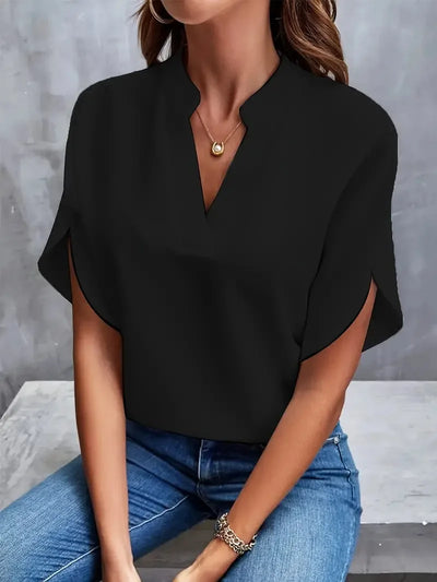 Beatrix™ | Soft and Elegant V-Neck Shirt