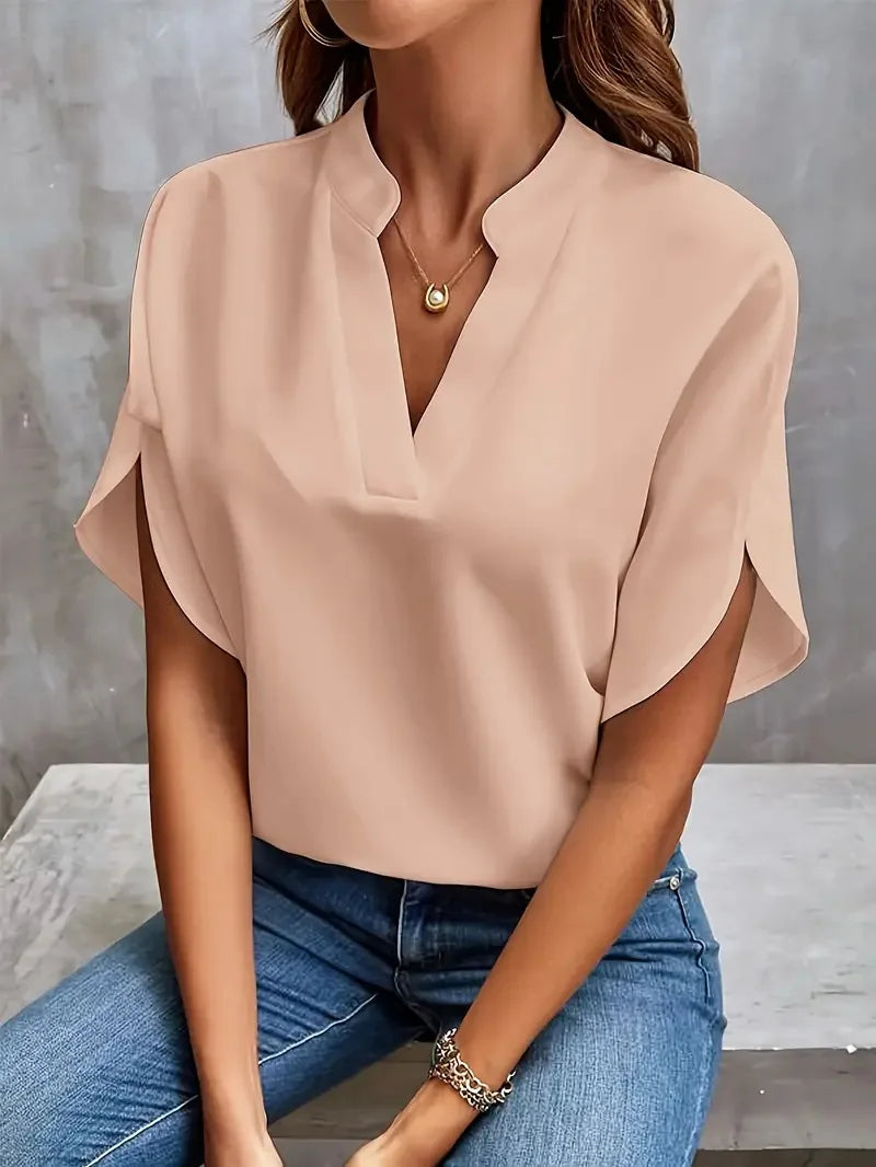 Beatrix™ | Soft and Elegant V-Neck Shirt