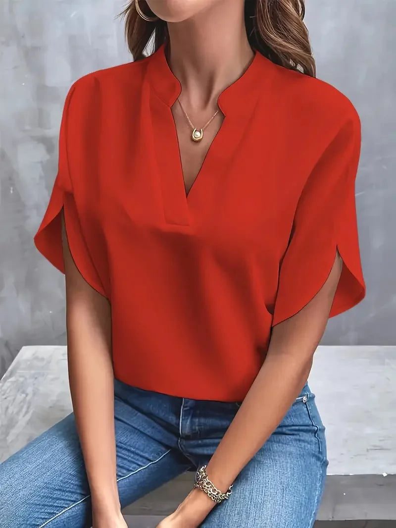 Beatrix™ | Soft and Elegant V-Neck Shirt