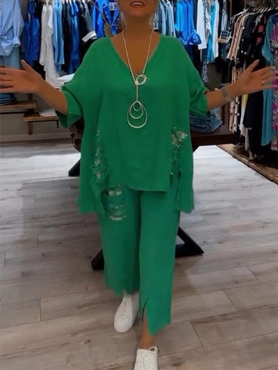 BIANCA | Two-Piece Summer Outfit with Natural Elegance and Floating Comfort