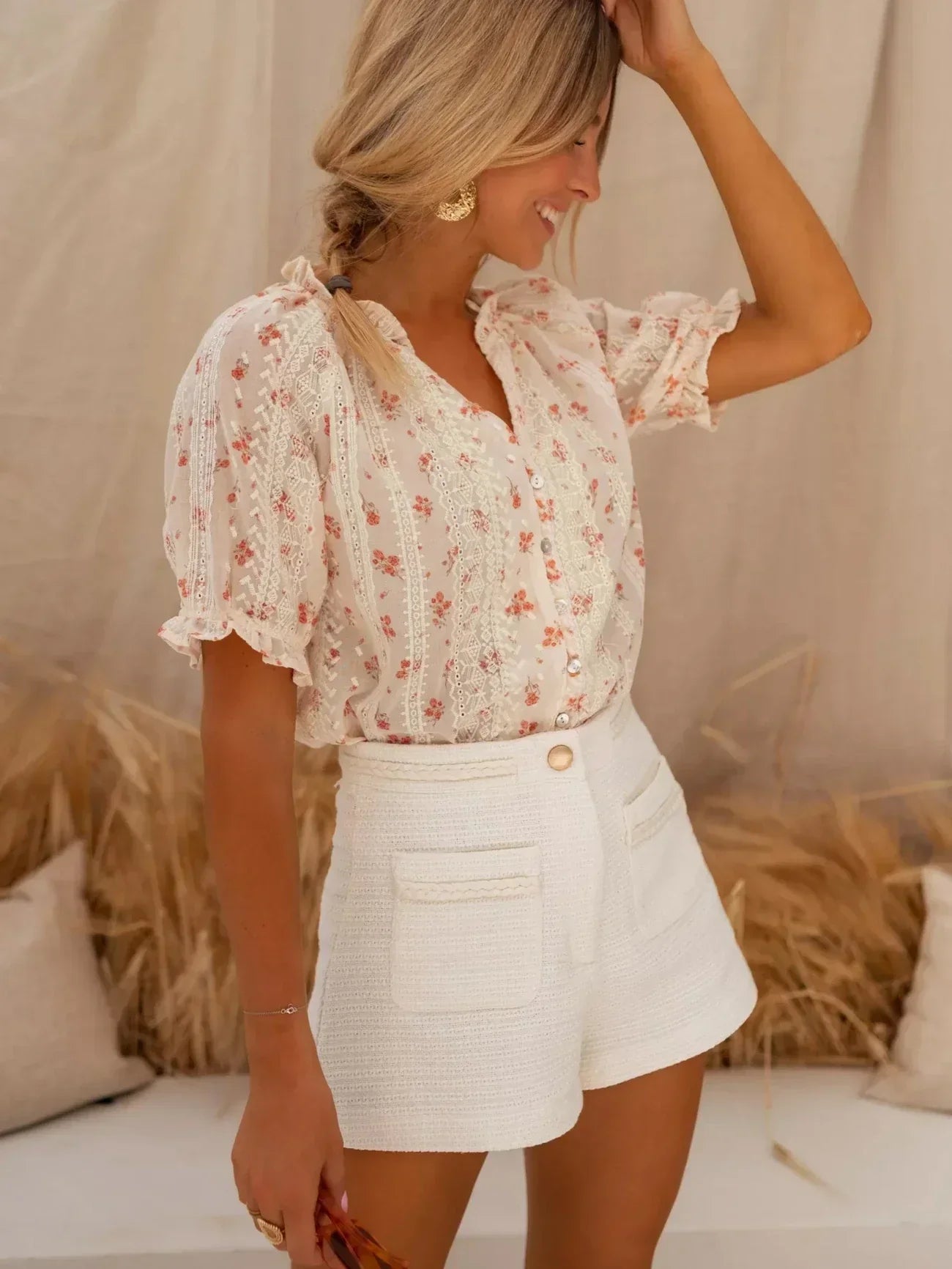 Floral Blouse with Summery Charm