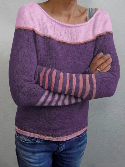 Katharina™ – Long Sleeve Striped Sweater