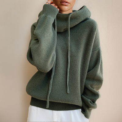 Lia - Chic High Neck Knit Sweater