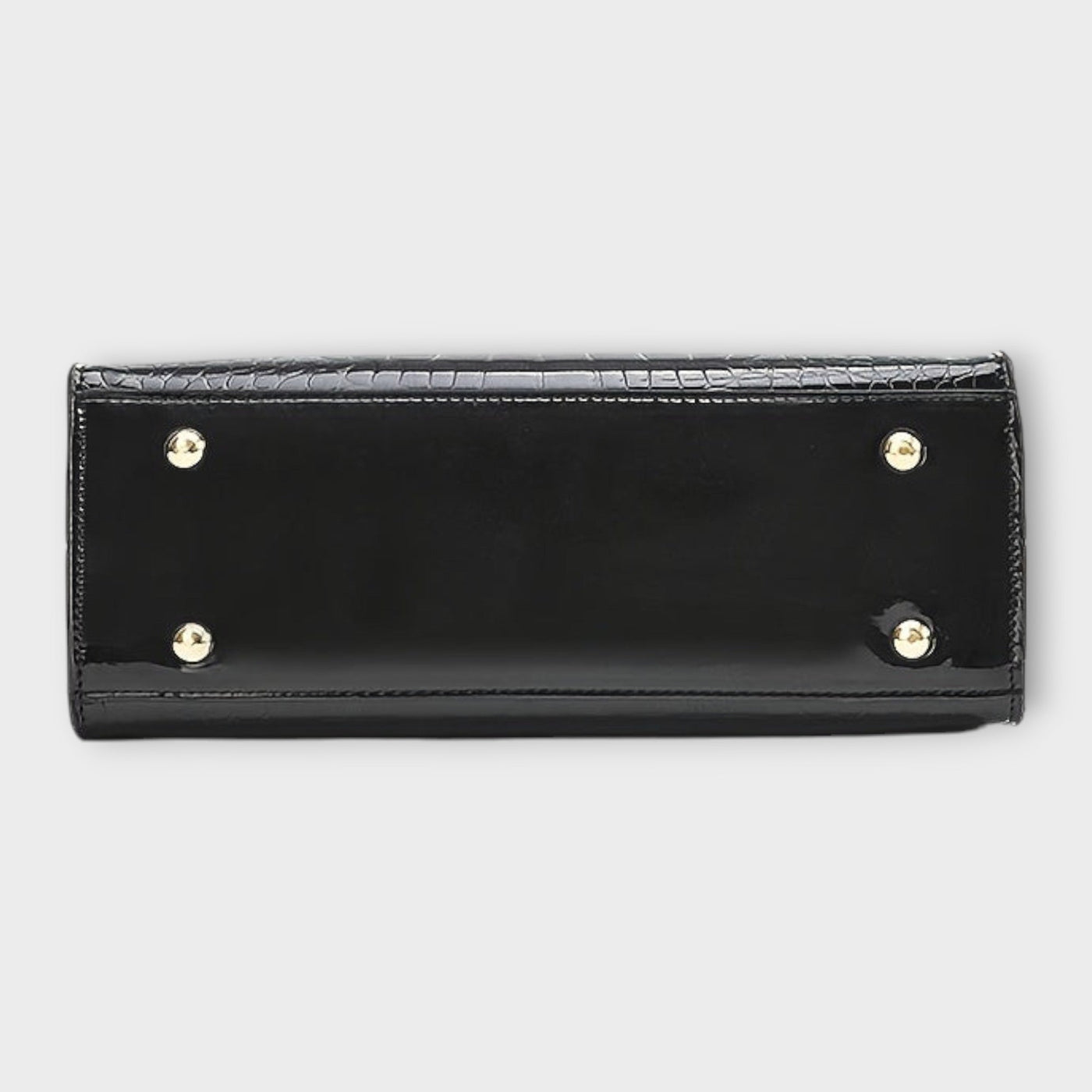 Lublanca - Glossy Crocodile Pattern Handbag