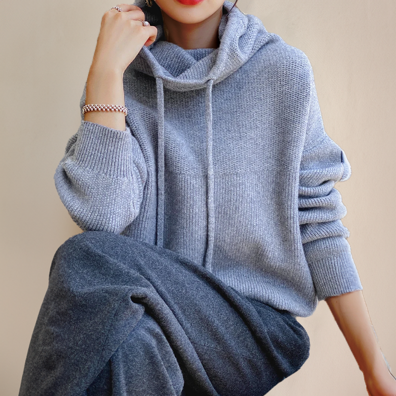 Lia - Chic High Neck Knit Sweater