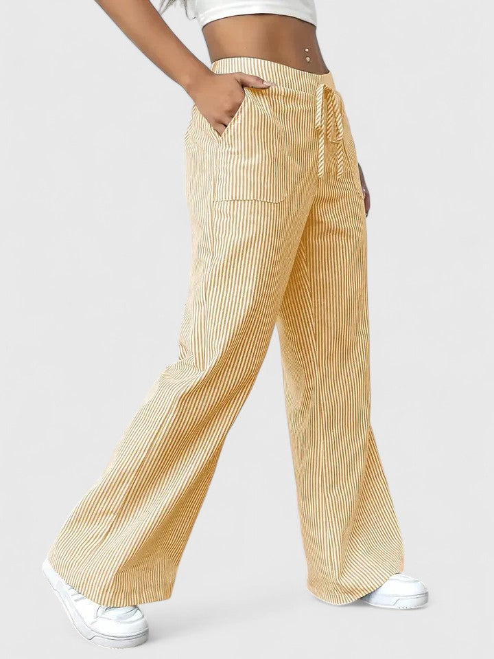 Dominique | Comfortable wide pants with elegant details