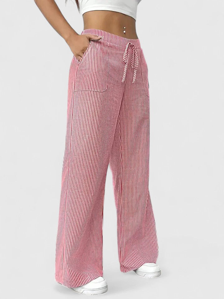 Dominique | Comfortable wide pants with elegant details