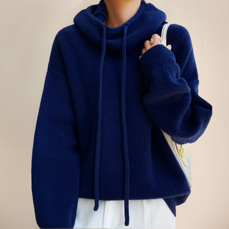 Lia - Chic High Neck Knit Sweater