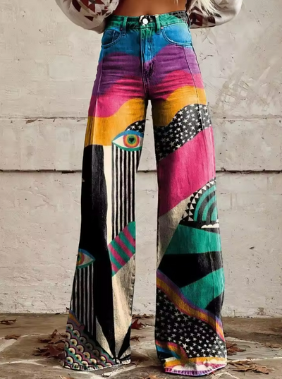 Talia - Boho Chic Flared Trousers